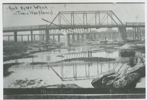 Primary view of object titled '[Brushy Creek with bridge]'.