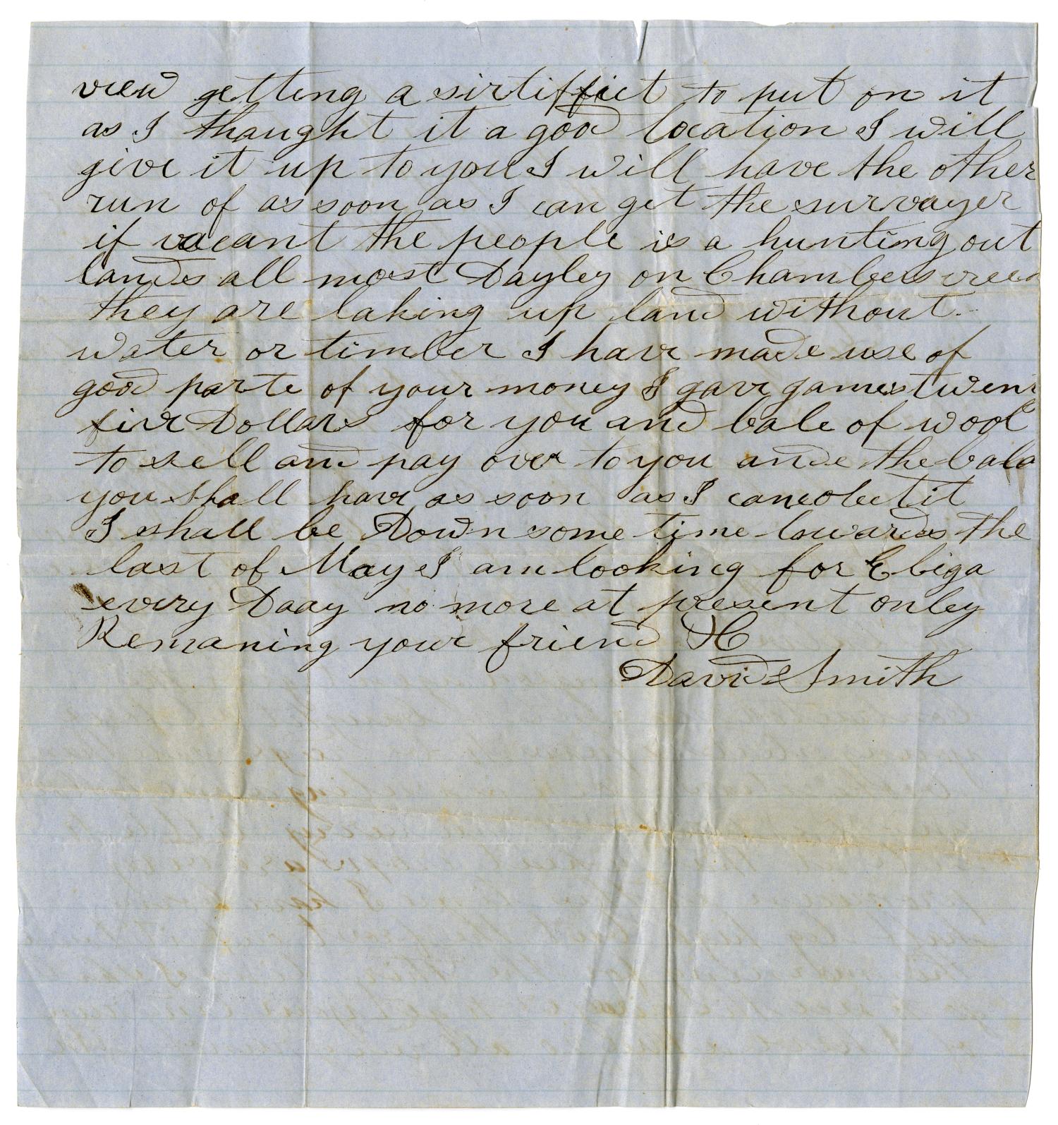 [Letter from David Smith to Daughter, April 21, 1852]
                                                
                                                    [Sequence #]: 2 of 2
                                                
