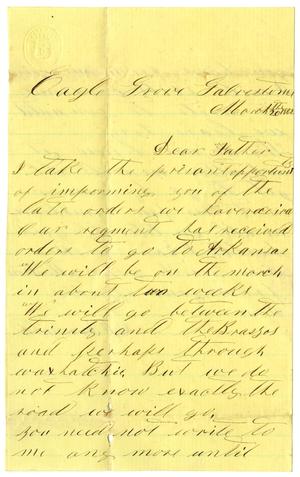 Primary view of object titled '[Letter from D. S. Kennard to his Father, March 20, 1862]'.