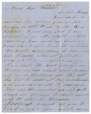 Primary view of [Letter from David S. Kennard to Sarah Kennard, October 12, 1862]