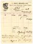 Primary view of [Receipt from Daly, Miller, & Co. for Cattle Purchase]