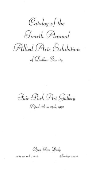 Primary view of object titled 'Catalog of the Fourth Annual Allied Arts Exhibition of Dallas County'.