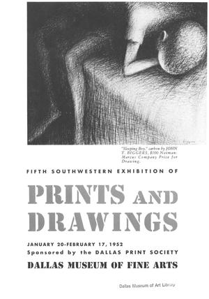 Primary view of object titled 'Fifth Southwestern Exhibition of Prints and Drawings'.