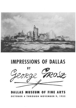 Primary view of object titled 'Impressions of Dallas by George Grosz'.