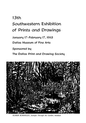 Primary view of object titled '13th Southwestern Exhibition of Prints and Drawings'.
