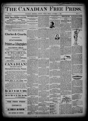 Primary view of The Canadian Free Press. (Canadian, Tex.), Vol. 3, No. 11, Ed. 1 Friday, October 11, 1889