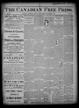 Primary view of object titled 'The Canadian Free Press. (Canadian, Tex.), Vol. 3, No. 14, Ed. 1 Friday, November 1, 1889'.