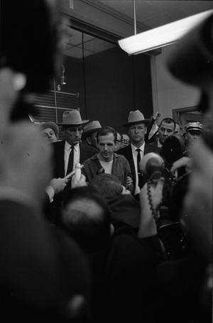Primary view of object titled '[Lee Harvey Oswald during the midnight press showing]'.