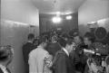 Thumbnail image of item number 1 in: '[Reporters in the hallway at the Dallas Police Department headquarters]'.