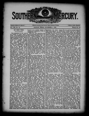 Primary view of object titled 'The Southern Mercury. (Dallas, Tex.), Vol. 12, No. 45, Ed. 1 Thursday, November 9, 1893'.
