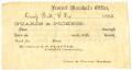 Text: [Blank Provost Marshal's Office Form, 1865]