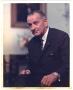 Primary view of [President Lyndon Baines Johnson 3/4 length seated portrait]