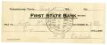 Legal Document: [Check from H.B Caddell to Hoke Medley, August 17, 1921]