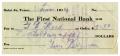 Legal Document: [Check from Levi Perryman to L. B. Hord, November 11, 1914]