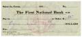 Legal Document: [Check from Levi Perryman to T.A Wiley, November 21, 1914]