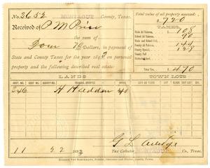 Primary view of object titled '[Receipt for taxes paid, November 22, 1893]'.