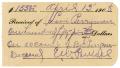 Legal Document: [Receipt for money received, April 13, 1908]