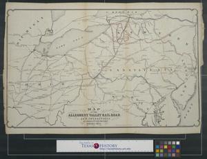 Primary view of Map of the Allegheny Valley Rail Road and connections accompanying report February 1854