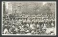 Thumbnail image of item number 1 in: '[Calvary Soldiers on horseback parading in front of San Jacinto Plaza]'.