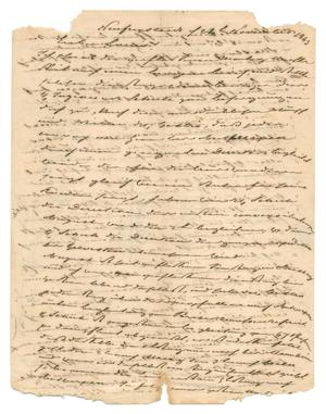 Primary view of object titled '[Letter from Ludwig Huth to Ferdinand Louis Huth, November 24, 1843]'.