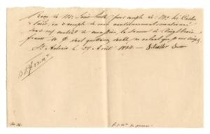 Primary view of [Receipt for 23 franc, 10 cents paid to Silvester Simon, April 27, 1844]