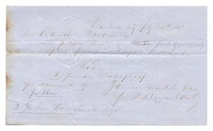 Primary view of object titled '[Letter from A. Klappenhbach to (Ferdinand) Louis Huth, February 21, 1857]'.