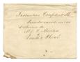 Text: [Envelope on which is written "Confidential Orders," October 15, 1843]