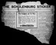 Newspaper: The Schulenburg Sticker (Schulenburg, Tex.), Vol. 23, No. 20, Ed. 1 F…