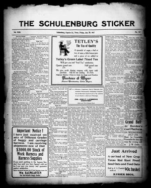 Primary view of object titled 'The Schulenburg Sticker (Schulenburg, Tex.), Vol. 23, No. 43, Ed. 1 Friday, July 20, 1917'.