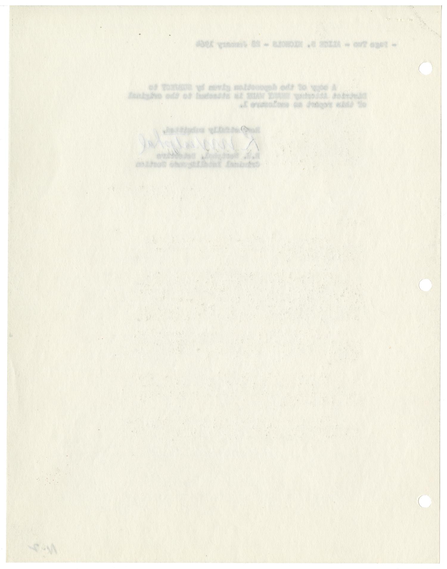 [Criminal Intelligence Report to Captain W. P. Gannaway, January 28, 1964]
                                                
                                                    [Sequence #]: 4 of 4
                                                