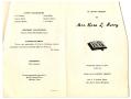Primary view of [Funeral Program for Rosa Lee Berry, March 31, 1982]