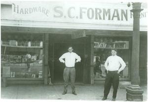 Primary view of object titled '[S. C. Forman Hardware Store]'.