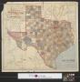 Map: Map of Texas with population and location of principal towns and citi…