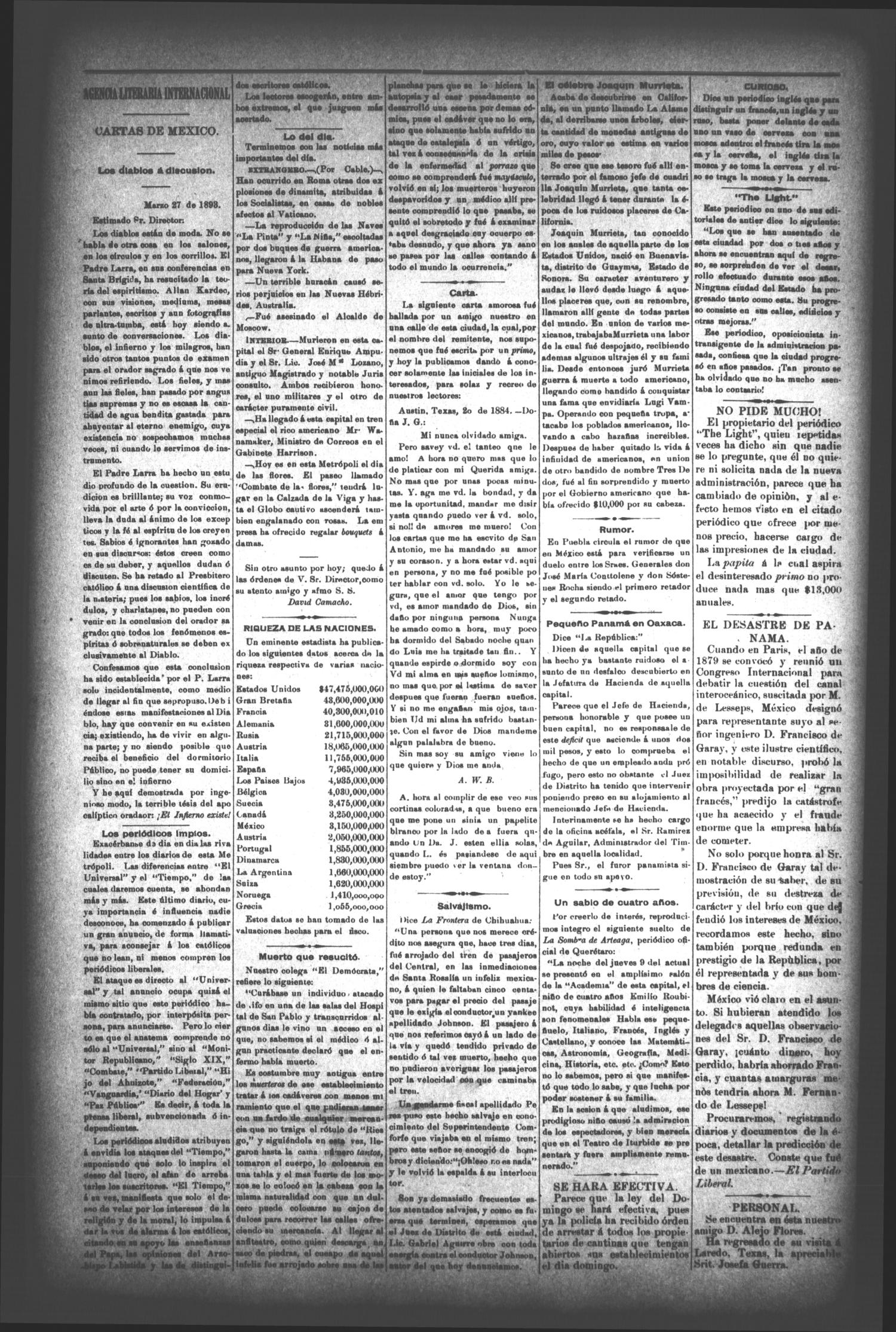 El Regidor. (San Antonio, Tex.), Vol. 5, No. 209, Ed. 1 Saturday, April 1, 1893
                                                
                                                    [Sequence #]: 4 of 4
                                                