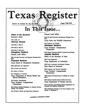 Primary view of object titled 'Texas Register, Volume 16, Number 38, Pages 2783-2842, May 21, 1991'.