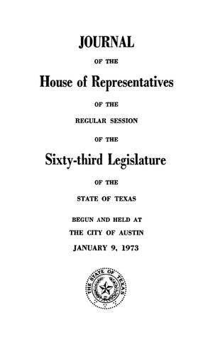 Primary view of object titled 'Journal of the House of Representatives of Regular Session of the Sixty-Third Legislature of the State of Texas, Volume 2'.