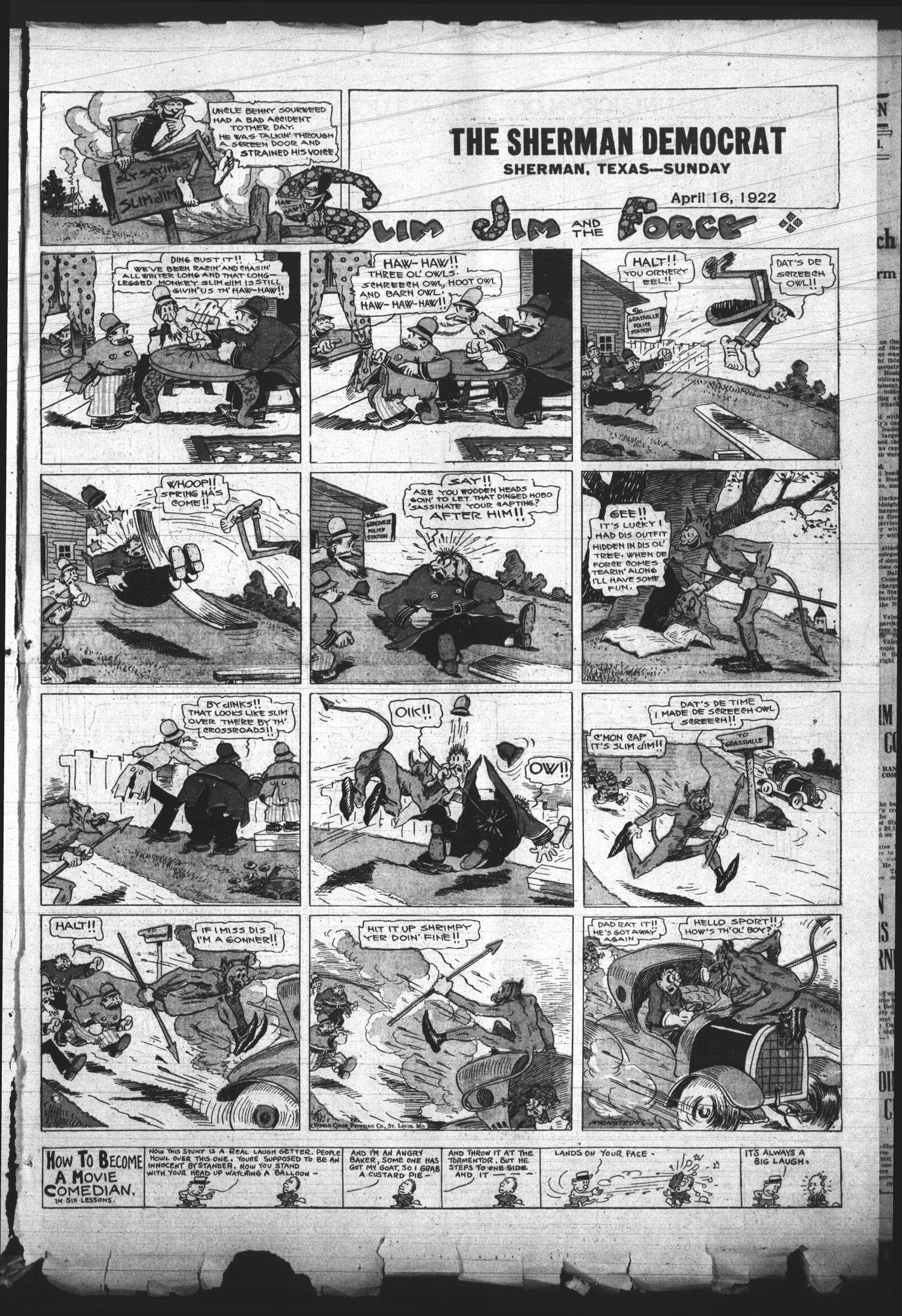 Sherman Daily Democrat (Sherman, Tex.), Vol. 41, No. 240, Ed. 1 Sunday, April 16, 1922
                                                
                                                    [Sequence #]: 17 of 18
                                                