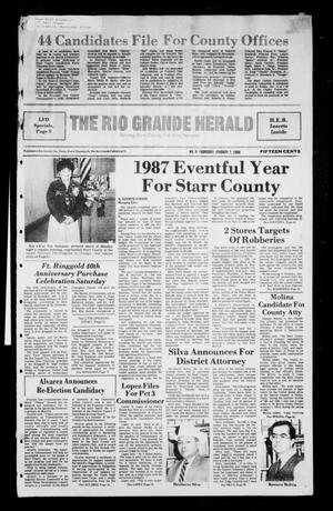 Primary view of object titled 'The Rio Grande Herald (Rio Grande City, Tex.), No. 9, Ed. 1 Thursday, January 7, 1988'.