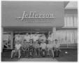 Photograph: [Employees of Jefferson Chemical Company in front of the plant]