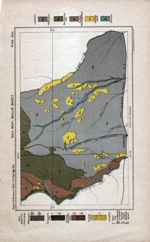 Primary view of object titled 'Soil map, Willis sheet'.
