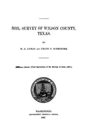Primary view of object titled 'Soil Survey of Wilson County, Texas'.