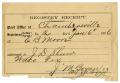 Thumbnail image of item number 1 in: '[Registry Receipt, January 6, 1896]'.