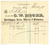 Thumbnail image of item number 1 in: '[Receipt for Charles B. Moore from C. W. Moore, August 6, 1879]'.