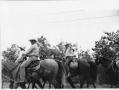 Photograph: Texas Sesquicentennial Wagon Train in Fort Worth