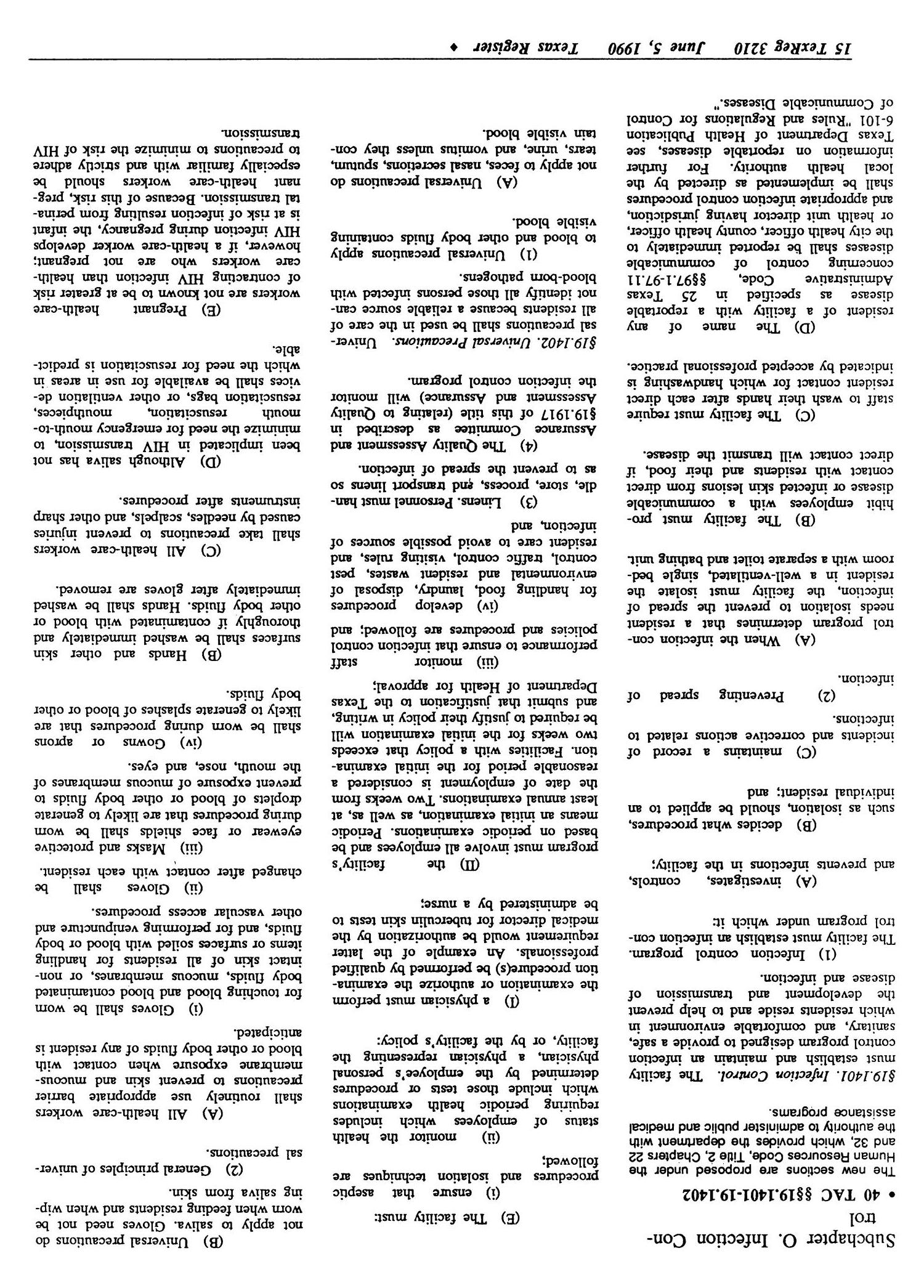 Texas Register, Volume 15, Number 42, (Volume II)Pages 3121-3269, June 5, 1990
                                                
                                                    3210
                                                