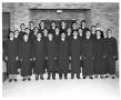 Photograph: Choir posing oustide of Kramer Hall