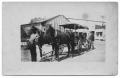 Postcard: [Horses Hitched to Wagon]