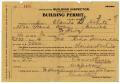 Legal Document: [Building Permit, November 3, 1909]