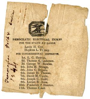 Primary view of object titled '[Democratic Electoral Ticket, 1844]'.
