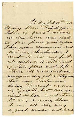 Primary view of object titled '[Letter from John McCormick to H. S. Moore, February 10, 1889]'.
